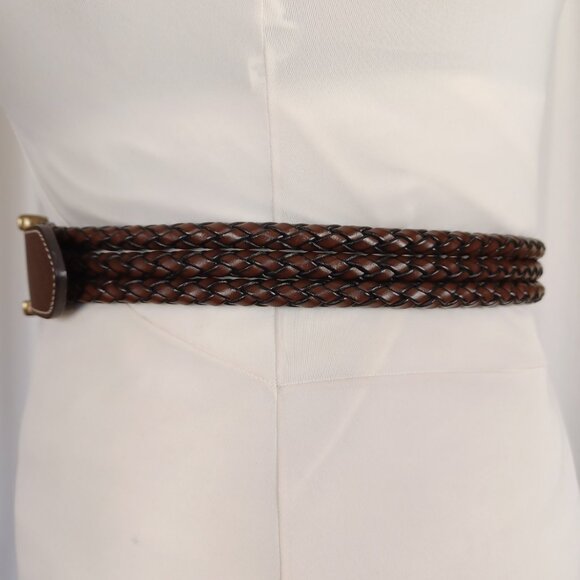 Ariat Triple Braid Brown Leather Belt, Size 32 main image 8